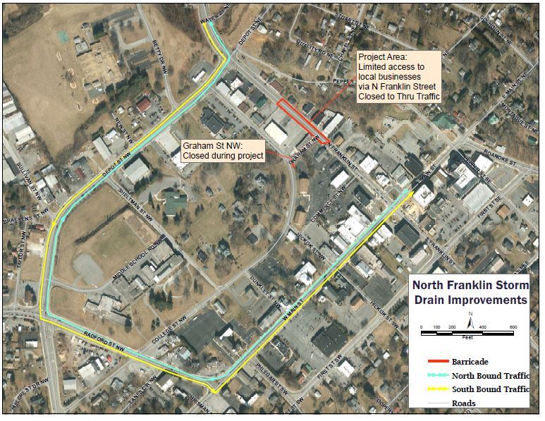 N. Franklin Storm Drain Project Map