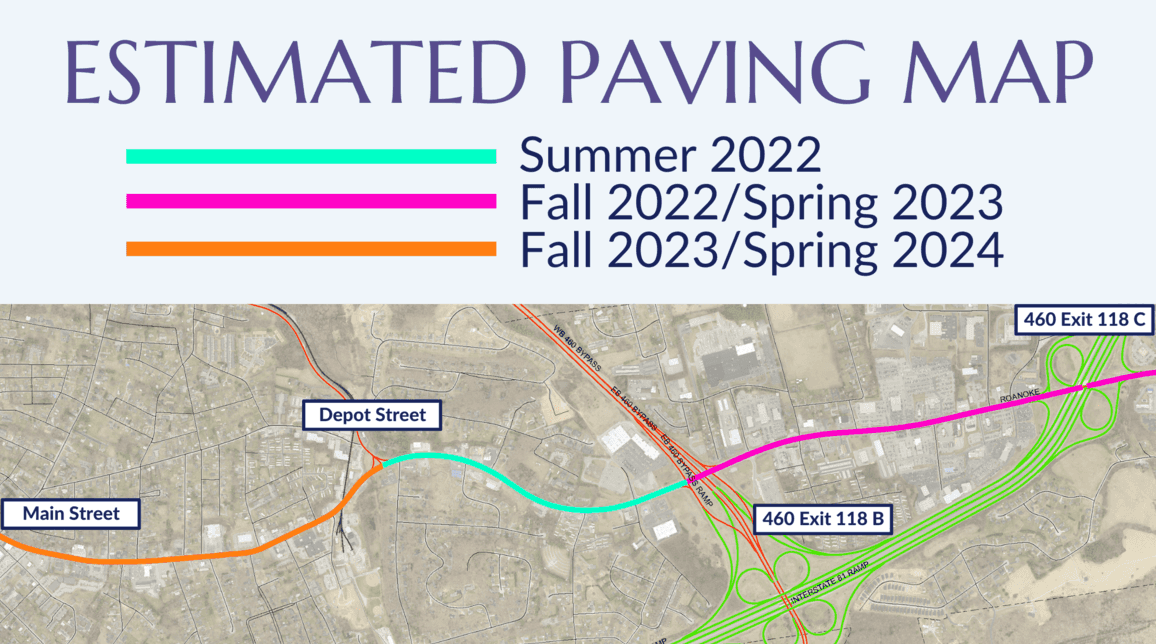 Roanoke Street Pavement Timeline 